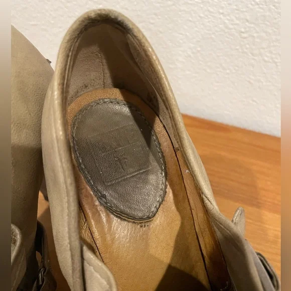 FRYE 8 Allie Softy Pump sage-gray heels booties - Picture 5 of 9